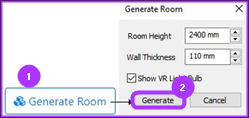 Generate Room window in Virtual Worlds