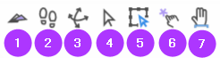 Navigation icons in Virtual Worlds